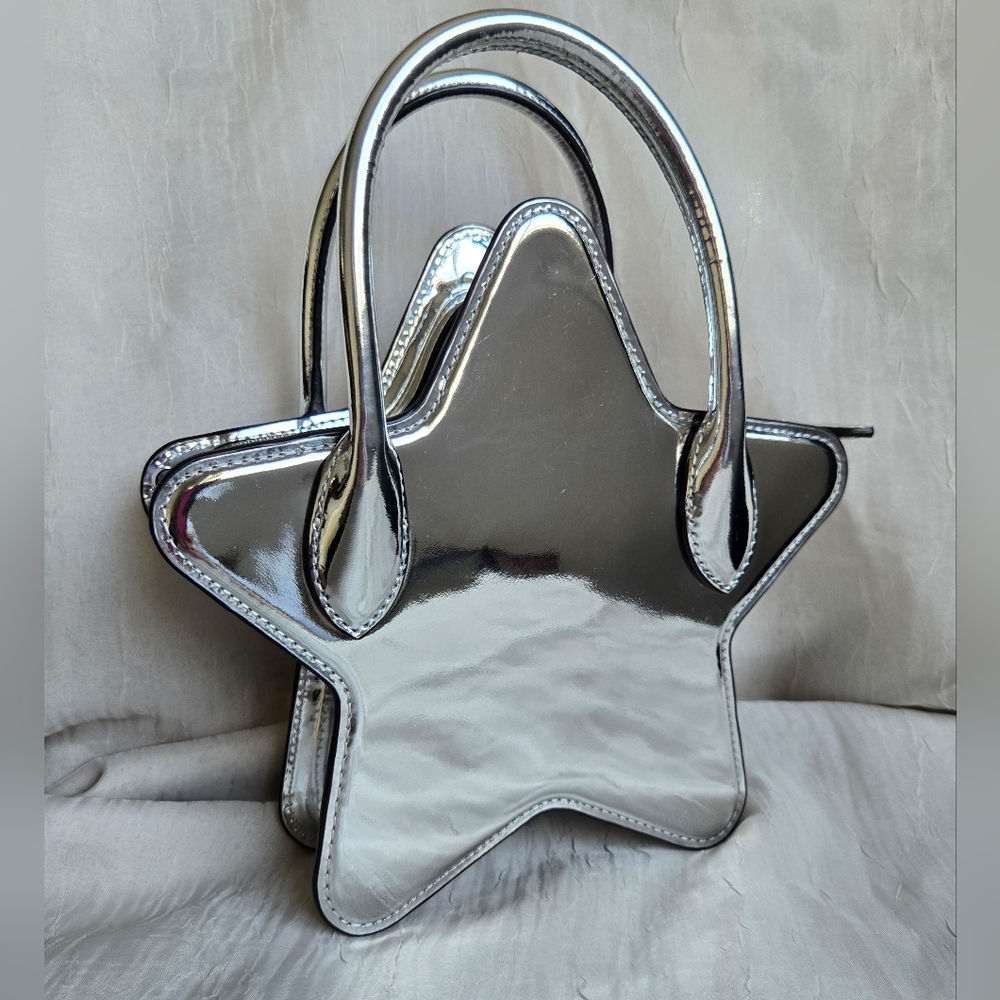 Coach Metallic Silver Star Bag NWOT CN700 - Picture 2 of 14